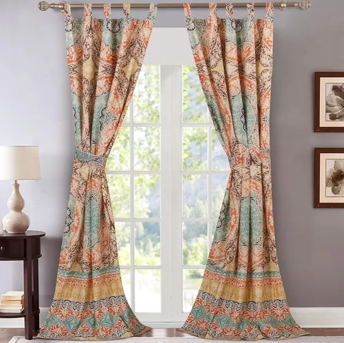 Miniatura 2 de Greenland Home Fashions Colección de Tratamiento de Ventanas, Cortinas, Volantes, Cortinajes, Paneles, Forradas con Alzapaños, 42" An x 84" L, Juego