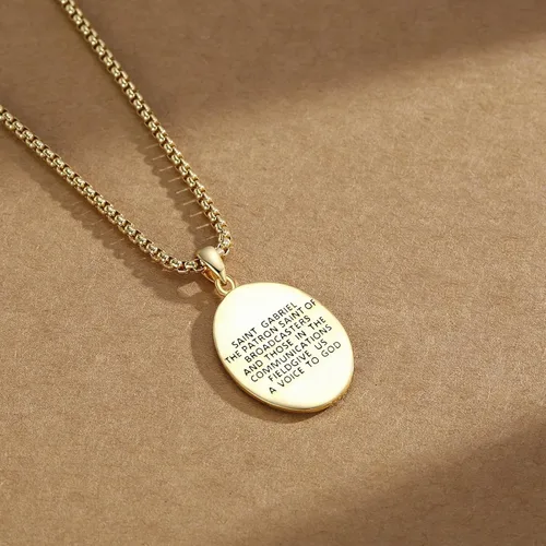 Miniatura 108 de Collar de plata de ley 925 con medalla de San Patrón, colgante de protección católica, amuleto, joyería religiosa para hombres y mujeres