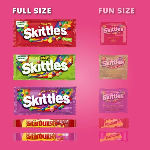 Miniatura 4 de SKITTLES & STARBURST - Surtido de caramelos de tamaño completo 37.05 onzas. Caja de 18