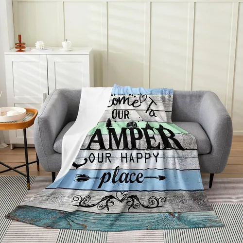 Miniatura 42 de Erosebridal American Flag Blanket 40x50 Army Green Camo Flannel Blanket for Bed Sofa Crib Bear Claw Hunting Theme Bedroom Decor Camoflage Camping