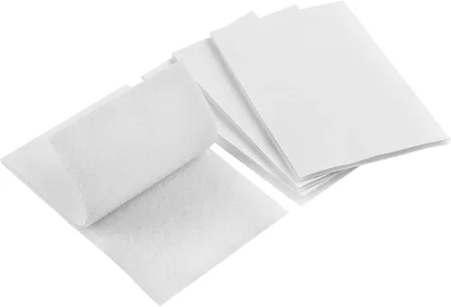 Miniatura 9 de Melsan - Cinta adhesiva cuadrada de velcro, cierre adhesivo para interiores y exteriores en lugar de agujeros y tornillos, tiras de montaje Blanco