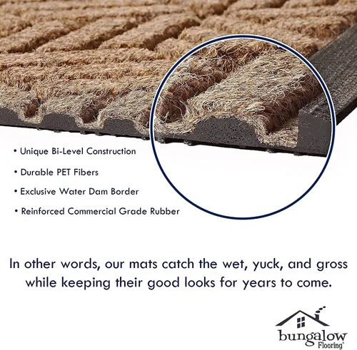 Miniatura 7 de Alfombra WaterHog para entradas – Alfombra para interior/exterior para entrada de casa, diseño duradero que atrapa la suciedad para puerta delantera