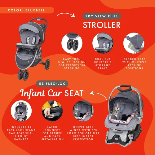 Miniatura 2 de Baby Trend Skyview Plus - Sistema de viaje para bebé color Bluebell