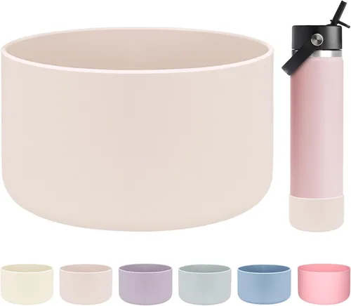 Miniatura 37 de HEYSKAY Bota protectora de silicona para botella de agua Hydro Flask, botella de agua de boca ancha, protector inferior de silicona antideslizante