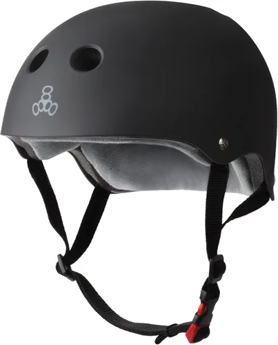 Triple Eight Casco certificado Sweatsaver para patineta, BMX, Roller Derby, patinaje sobre ruedas, patinaje en línea, scooter y bicicleta NEGRO MATE