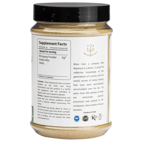 Miniatura 3 de Bixa Botanical Polvo Bhringaraj Eclipta Alba 7 oz Sin gluten, tratado al vapor, vegano, 100% puro.