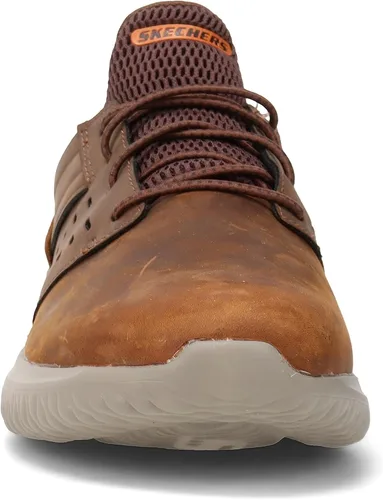 Miniatura 3 de Skechers Delson 3.0-Ezra - Tenis de cuero elástico para hombre, Marrón