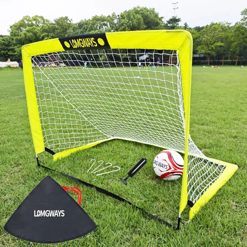 Miniatura 14 de LOMGWAYS Soccer Goal – Foldable Frame Net for Kids + Youth – Indoor + Outdoor Soccer Goal with Carry Bag – Easy Set up – Multiple Sizes for Practice