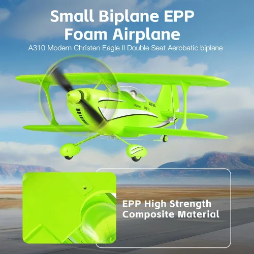 Miniatura 8 de Avión RC 4CH A310 Biplane RC para adultos principiantes 3D/6G 1504 Motor sin escobillas Avión de control remoto de espuma EPP 2.4G modelo de ala