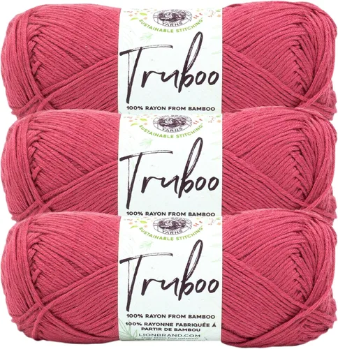 Miniatura 35 de (1 Madeja) Lion Brand Yarn Truboo Yarn, Aguamarina