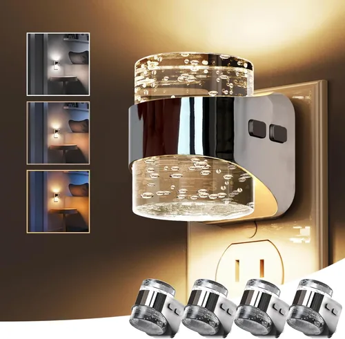 Miniatura 21 de L LOHAS LED Luz nocturna, luces nocturnas de burbujas enchufables a la pared, 3000 K/4000 k/5000 K, luz nocturna de temperatura de color ajustable