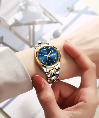 Miniatura 3 de OUPINKE Reloj automático para mujer, mecánico, cuerda automática, clásico de lujo