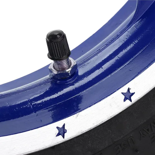 Miniatura 3 de Conjunto de rueda trasera, rueda trasera de 2.5 a 10 pulgadas, repuesto antideslizante para mini moto de cross de 2 tiempos (azul)
