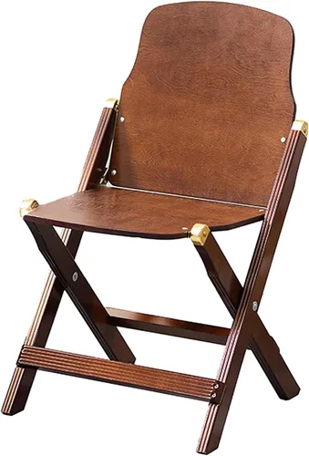 Miniatura 8 de Silla de comedor plegable de mediados de siglo, sillas plegables de madera maciza, silla de gravedad cero para patio, porche, fiesta, evento (negro)