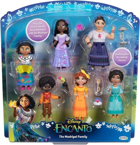 Miniatura 8 de Disney Encanto Figuras de muñeca, juego de 6 unidades de la familia Madrigal, cada uno con un accesorio, ideal para jugar con la Casa Madrigal