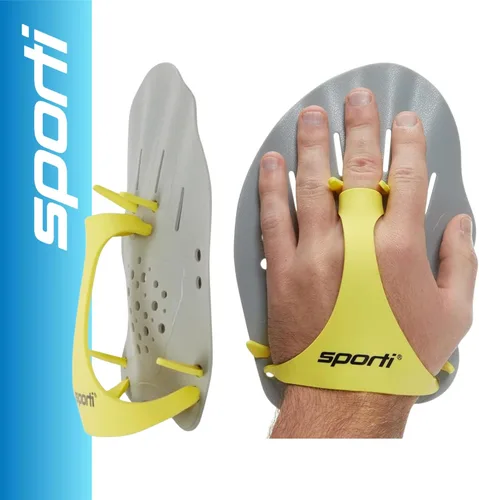Miniatura 2 de Sporti - Palas de mano para natación - Palas de natación ligeras, correas ajustables de silicona
