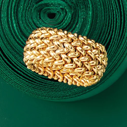 Miniatura 7 de Ross-Simons Italian 14kt Yellow Gold Riso-Link Ring