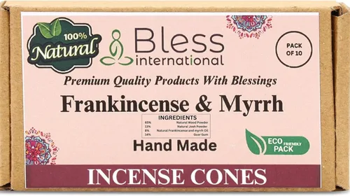 Miniatura 76 de Bless International Conos de incienso 100% naturales de lavanda hechos a mano, sumergidos a mano, libres de químicos orgánicos para purificación
