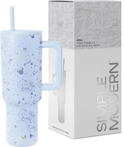 Miniatura 21 de Simple Modern Disney - Vaso de 40 onzas con asa y tapa con pajilla, botella de agua reutilizable aislada de acero inoxidable de viaje, regalos