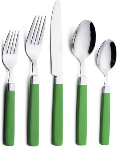 Miniatura 20 de ANNOVA Juego de cubiertos coloridos de acero inoxidable, utensilios de cocina, incluye cuchillos, tenedores, cucharas, tenedores de ensalada y Azul
