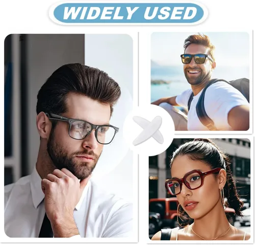 Miniatura 5 de Paquete de 60 almohadillas adhesivas antideslizantes para lentes RayBan Meta Wayfarer, almohadillas de nariz de silicona transparente para Ray-Ban