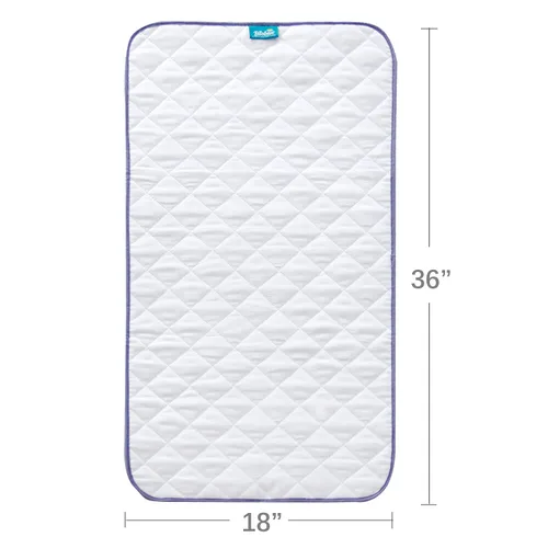 Miniatura 5 de Protector de colchón impermeable para cuna de 18 x 36 pulgadas, antideslizante y resistente, 4 capas de incontinencia para niños y adultos, Blanco