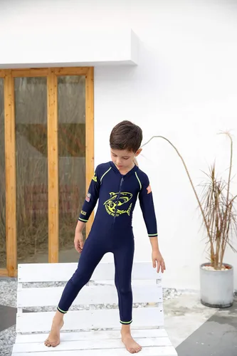 Miniatura 6 de Vivobiniya Niño niño trajes de baño bebé niño cuerpo completo traje de baño protector erupción traje de baño contraste color upf50+