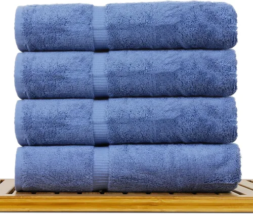 Miniatura 53 de Colección de calidad de hotel y spa, altamente absorbente y de secado rápido, 100% algodón turco, 750+ GSM, toallas ecológicas, toallas con borde