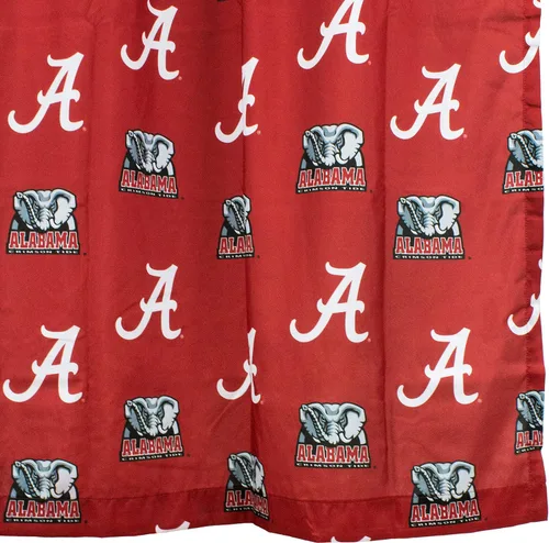 Miniatura 5 de College Covers Everything Comfy Alabama Tide - Cortina de ducha brillante y colorida, 70 x 72 pulgadas Alabama Crimson Tide