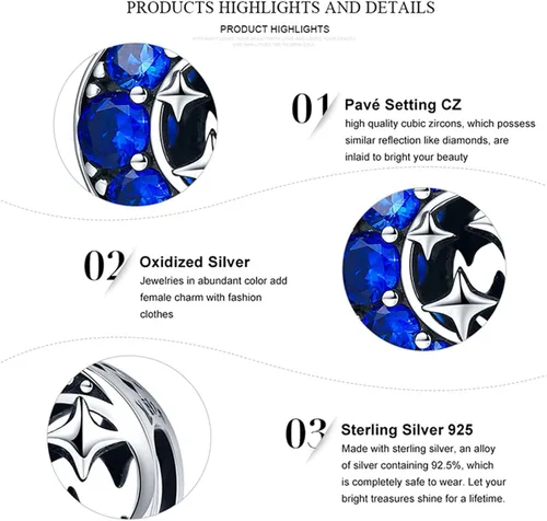 Miniatura 44 de BISAER Hamsa - Dije de mano de plata de ley, piedras preciosas azules de mal de ojo, se adapta a brazalete, pulsera, collar