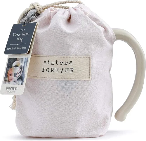 Miniatura 2 de DEMDACO Taza de café de cerámica de gres Mom Heart Cream inspiracional de 16 onzas