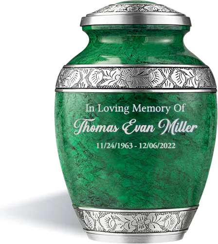 Miniatura 11 de Urna de cremación personalizada para cenizas humanas adultas, nombre grabado personalizado, conmemorativo funerario grande hecho a mano con diseño