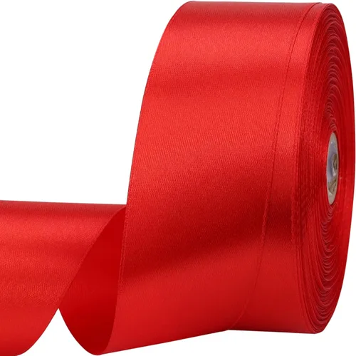 Miniatura 50 de Cinta de satén dorada de 1 pulgada de 50 yardas para envolver regalos, bodas, manualidades, Navidad, Pascua, flores, cabello, decoraciones de Dorado