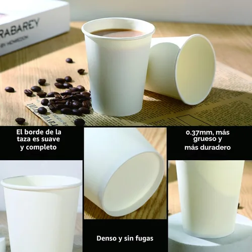 Miniatura 2 de 100 tazas de café caliente desechables Park - Vasos de papel a granel de 8 onzas, tazas desechables