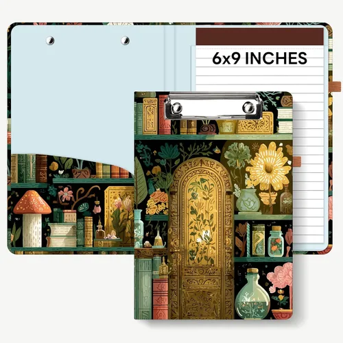 Miniatura 23 de Hongri Mini Portapapeles Folio con Libreta Recargable Forrada y Bolsillo Interior de Almacenamiento para Estudiantes, Aula, Oficina, Mujer, Hombre