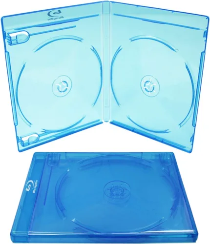 Miniatura 2 de (5) Cajas de repuesto dobles azules estándar vacías para películas Blu-Ray Disc #BR2R12BL