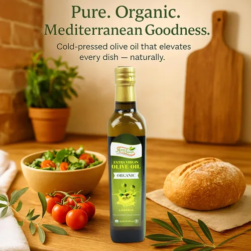 Miniatura 8 de Aceite de oliva virgen extra orgánico USDA – tarro de vidrio de 33.8 fl oz – prensado en frío, certificado Kosher, primera prensa en frío, calidad