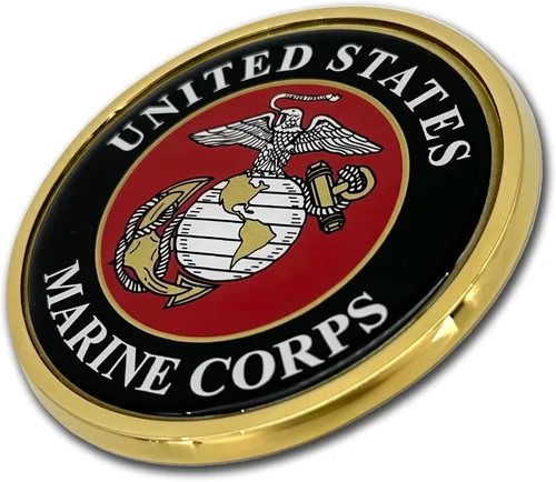 Miniatura 7 de Emblema para auto cromado, Marine Seal Cresta de oro grande (3.5")
