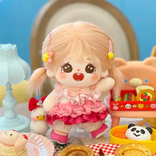 Miniatura 4 de niannyyhouse Muñeca de peluche de 7.9 in para niña, cuerpo de peluche humanoide, sin atributo, 8 pulgadas, cuerpo normal, ropa de vestir, regalos
