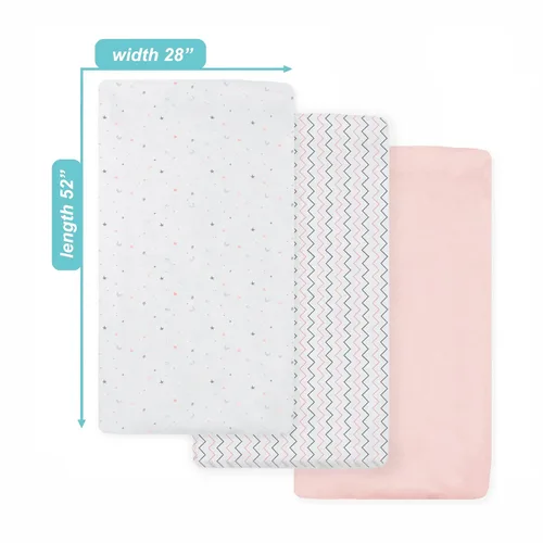 Miniatura 2 de American Baby Company - Paquete de cuna para bebé: cubre colchón protector, sábana a la medida y manta térmica., paquete de de 3, Estrella Estrella