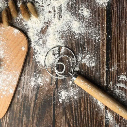 Miniatura 9 de Batidor de masa danés, herramientas para hacer pan, gancho de masa danés, batidora de masa de pan a mano, batidor de masa de pan para pastelería