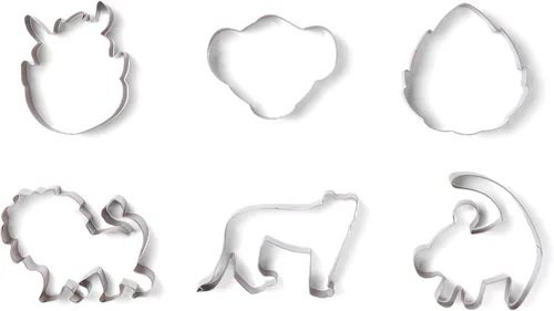 Miniatura 4 de Fox Run Cortadores de galletas de animales, galletas King of the Savannah, juego de 7