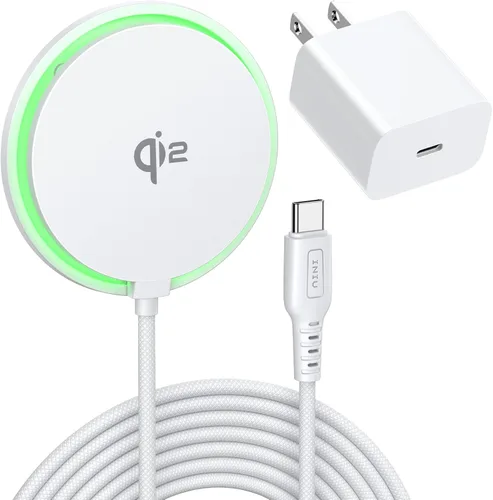 Miniatura 9 de INIU Cargador inalámbrico magnético, certificado Qi2 original de 15 W, almohadilla de carga inalámbrica rápida compatible con MagSafe, cargador