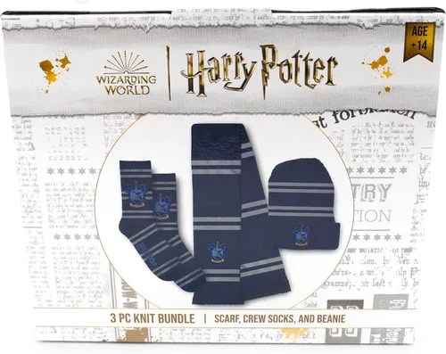 Miniatura 2 de Culture Fly Harry Potter Bufanda Gorro Calcetines Juego de Regalo de Invierno de 3 Piezas de Tejido Premium