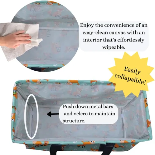 Miniatura 117 de NGIL Bolsa de comestibles reutilizable extra grande plegable de gran tamaño para comestibles, almacenamiento, picnic, playa, Estampado