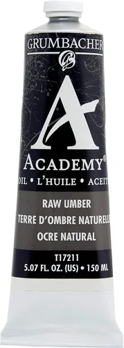 Grumbacher Academy Pintura al óleo, 5.1 fl oz/5.07 oz, color ámbar crudo Umber crudo