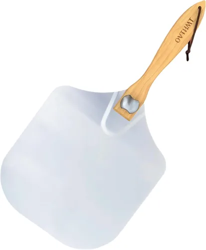 Miniatura 10 de Accesorios para Horno de Pizza 4 PCS, Kit de Pizza, Pala de Pizza de Aluminio con Mango de Madera Plegable, Cortador de Pizza, Cuchilla Balancín