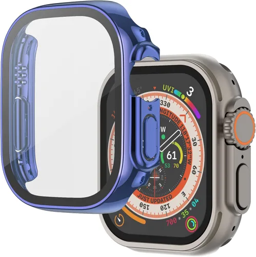 Miniatura 32 de Funda compatible con Apple Watch de 1 37⁄64 pulgadas (40 mm), serie 6/5/4/SE, con protector de pantalla de vidrio templado integrado, carcasa Negro