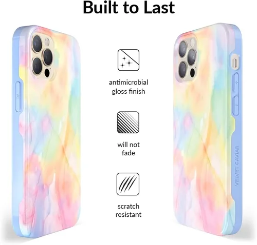 Miniatura 6 de VELVET CAVIAR para iPhone 13 Pro - Funda compatible con MagSafe - Probada para caídas de 10 pies - Estampado de tie dye en tonos pastel Pastel Tie