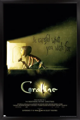 Miniatura 8 de Trends International Coraline - Póster de pared de una hoja, 22.4 pulgadas de largo x 14.7 pulgadas de ancho, versión enmarcada en bronce Versión